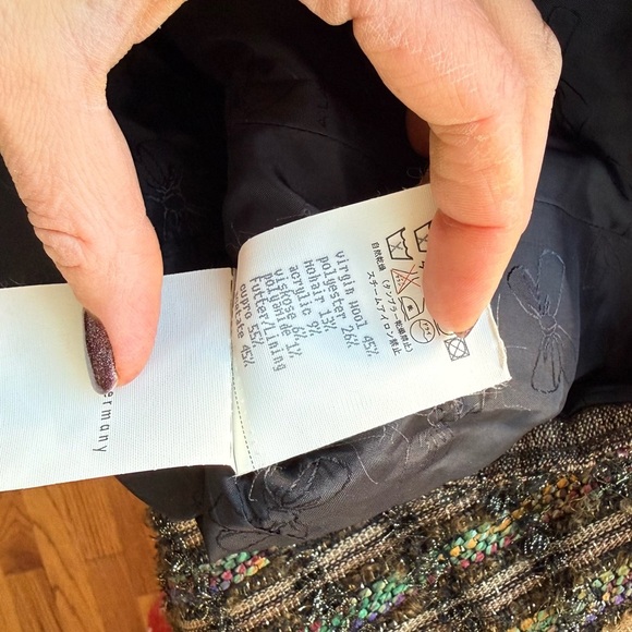 Vintage Rena Lange Women’s Tweed Multicolor Jacket – EU 46 / US 16 - Picture 7 of 9